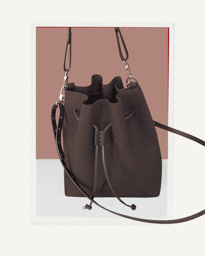 Scilla Bucket Bag - Handmade genuine leather bag with adjustable strap