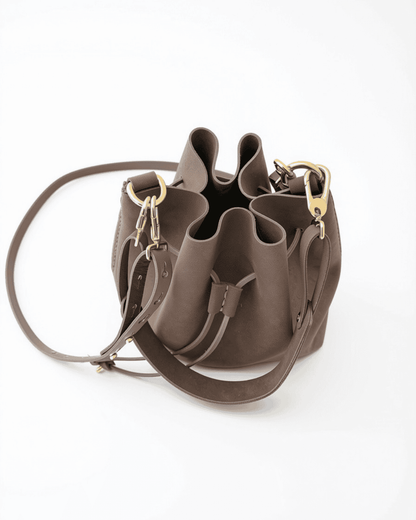 Scilla Bucket Bag - Handmade genuine leather bag with adjustable strap