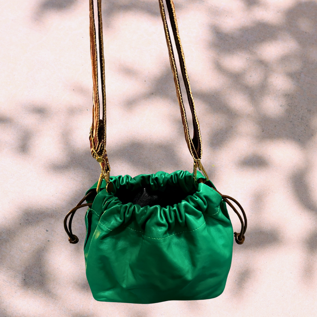 SCILLA Drawstring Bag – Emerald Green