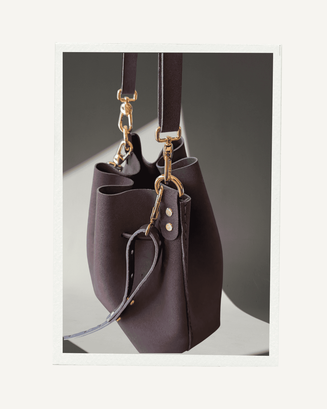 Scilla Bucket Bag - Handmade genuine leather bag with adjustable strap