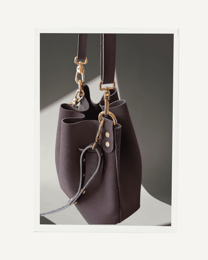 Scilla Bucket Bag - Handmade genuine leather bag with adjustable strap