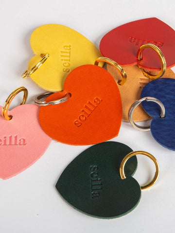 Herz-Schlüsselanhänger aus hochwertigem Leder