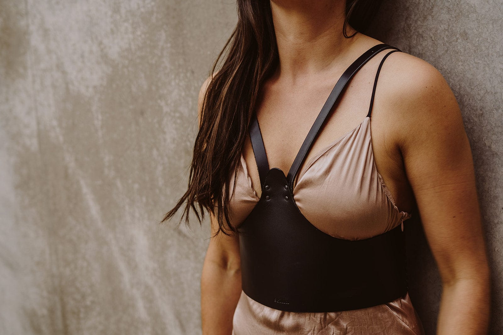 Max Leder Harness mit Schulterriemen - Scilla